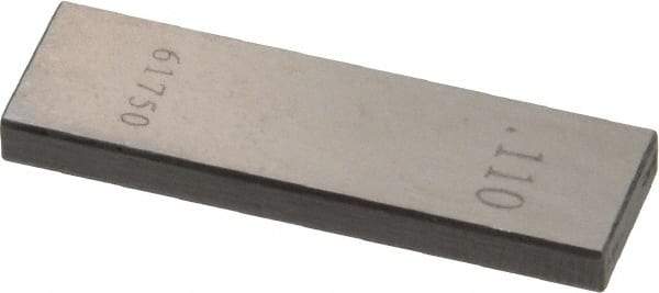 Value Collection - 0.11" Rectangular Steel Gage Block - Accuracy Grade 0, Includes NIST Traceability Certification - Top Tool & Supply