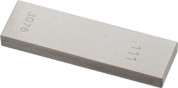 Value Collection - 0.111" Rectangular Steel Gage Block - Accuracy Grade 0, Includes NIST Traceability Certification - Top Tool & Supply