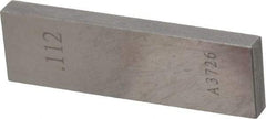 Value Collection - 0.112" Rectangular Steel Gage Block - Accuracy Grade 0, Includes NIST Traceability Certification - Top Tool & Supply