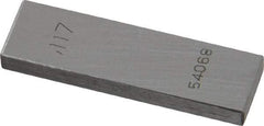 Value Collection - 0.117" Rectangular Steel Gage Block - Accuracy Grade 0, Includes NIST Traceability Certification - Top Tool & Supply