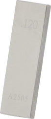 Value Collection - 0.12" Rectangular Steel Gage Block - Accuracy Grade 0, Includes NIST Traceability Certification - Top Tool & Supply