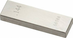 Value Collection - 0.144" Rectangular Steel Gage Block - Accuracy Grade 0, Includes NIST Traceability Certification - Top Tool & Supply