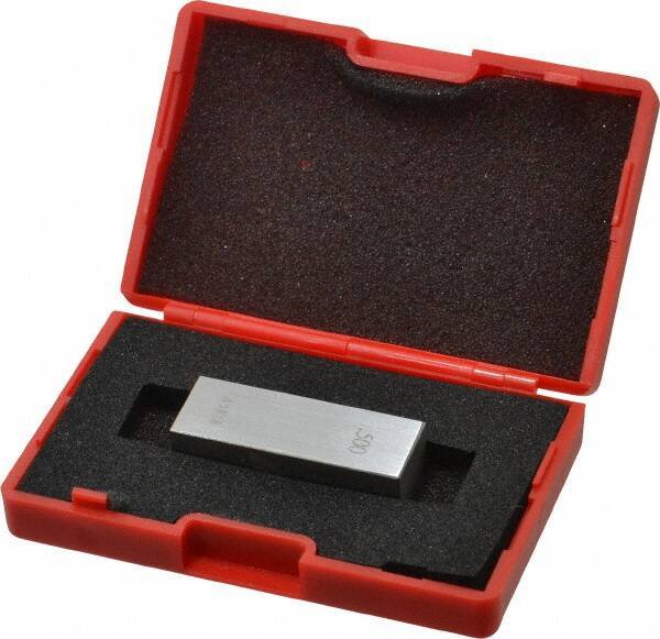 Value Collection - 0.5" Rectangular Steel Gage Block - Accuracy Grade 0, Includes NIST Traceability Certification - Top Tool & Supply