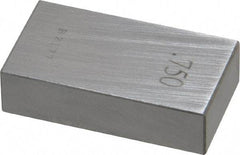 Value Collection - 0.75" Rectangular Steel Gage Block - Accuracy Grade 0, Includes NIST Traceability Certification - Top Tool & Supply