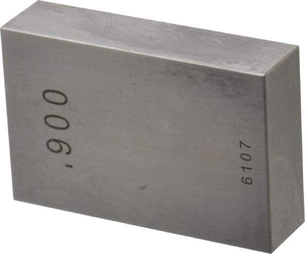 Value Collection - 0.9" Rectangular Steel Gage Block - Accuracy Grade 0, Includes NIST Traceability Certification - Top Tool & Supply