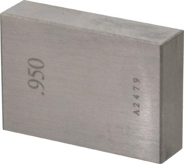 Value Collection - 0.95" Rectangular Steel Gage Block - Accuracy Grade 0, Includes NIST Traceability Certification - Top Tool & Supply