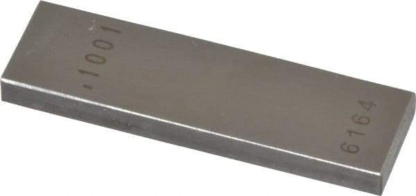 Value Collection - 0.1001" Rectangular Steel Gage Block - Accuracy Grade AS-1, Includes NIST Traceability Certification - Top Tool & Supply