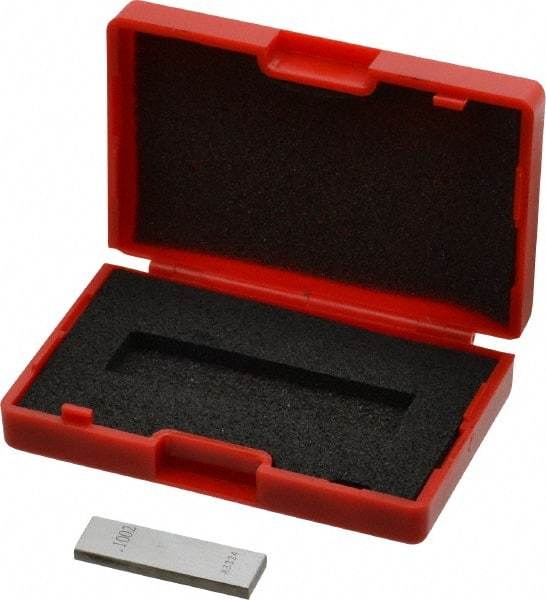 Value Collection - 0.1002" Rectangular Steel Gage Block - Accuracy Grade AS-1, Includes NIST Traceability Certification - Top Tool & Supply