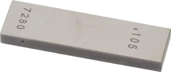 Value Collection - 0.105" Rectangular Steel Gage Block - Accuracy Grade AS-1, Includes NIST Traceability Certification - Top Tool & Supply