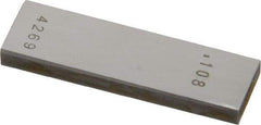 Value Collection - 0.108" Rectangular Steel Gage Block - Accuracy Grade AS-1, Includes NIST Traceability Certification - Top Tool & Supply