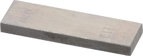 Value Collection - 0.112" Rectangular Steel Gage Block - Accuracy Grade AS-1, Includes NIST Traceability Certification - Top Tool & Supply