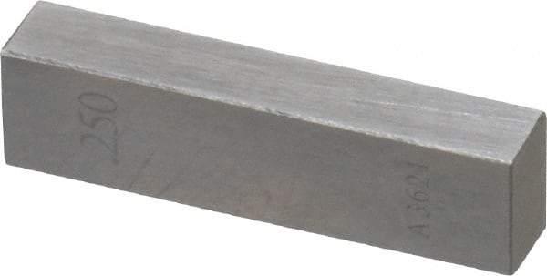 Value Collection - 0.25" Rectangular Steel Gage Block - Accuracy Grade AS-1, Includes NIST Traceability Certification - Top Tool & Supply