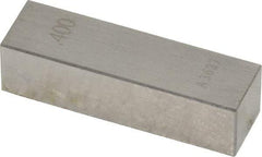 Value Collection - 0.4" Rectangular Steel Gage Block - Accuracy Grade AS-1, Includes NIST Traceability Certification - Top Tool & Supply