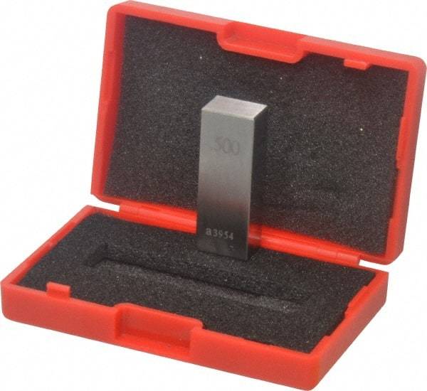 Value Collection - 0.5" Rectangular Steel Gage Block - Accuracy Grade AS-1, Includes NIST Traceability Certification - Top Tool & Supply