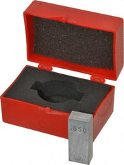 Value Collection - 0.55" Rectangular Steel Gage Block - Accuracy Grade AS-1, Includes NIST Traceability Certification - Top Tool & Supply