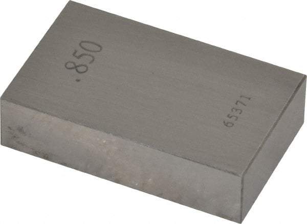 Value Collection - 0.85" Rectangular Steel Gage Block - Accuracy Grade AS-1, Includes NIST Traceability Certification - Top Tool & Supply