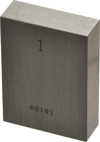 Value Collection - 1" Rectangular Steel Gage Block - Accuracy Grade AS-1, Includes NIST Traceability Certification - Top Tool & Supply