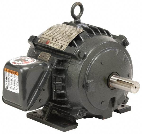 US Motors - 25 hp, TEFC Enclosure, No Thermal Protection, 1,180 RPM, 230/460 Volt, 60 Hz, Three Phase Energy Efficient Motor - Size 324 Frame, Rigid Mount, 1 Speed, Ball Bearings, 60/29.8 Full Load Amps, F Class Insulation, Reversible - Top Tool & Supply