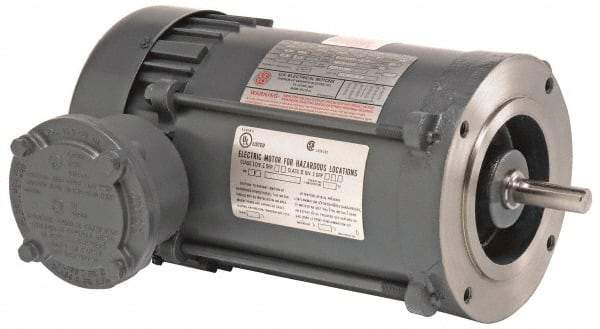 US Motors - 7-1/2 hp, TEFC Enclosure, No Thermal Protection, 1,740 RPM, 230/460 Volt, 60 Hz, Three Phase Standard Efficient Motor - Size 213 Frame, C-Face Mount, 1 Speed, Ball Bearings, 20.2/10.1 Full Load Amps, F Class Insulation, Reversible - Top Tool & Supply