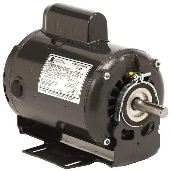 US Motors - 1/4 hp, ODP Enclosure, Auto Thermal Protection, 1,725 RPM, 115 Volt, 60 Hz, Industrial Electric AC/DC Motor - Size 48 Frame, Ring Mount, 1 Speed, Sleeve Bearings, 5.1 Full Load Amps, B Class Insulation, Reversible - Top Tool & Supply