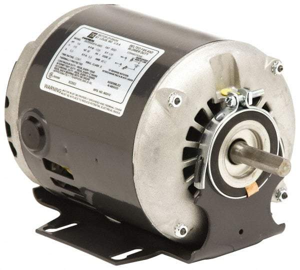 US Motors - 1/3 hp, ODP Enclosure, Auto Thermal Protection, 1,725 RPM, 115 Volt, 60 Hz, Industrial Electric AC/DC Motor - Size 56 Frame, Resilient Mount, 1 Speed, Sleeve Bearings, A Class Insulation, CW Drive End Rev - Top Tool & Supply