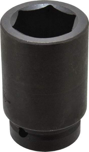 Proto - 1" Drive 1-11/16" Deep Impact Socket - 6 Points, 4" OAL - Top Tool & Supply