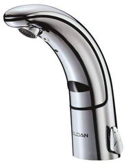 Sloan Valve Co. - Chrome Single Hole Electronic & Sensor Faucet with External Mixer - Powered by Battery, Standard Spout, 4" Mounting Centers - Top Tool & Supply