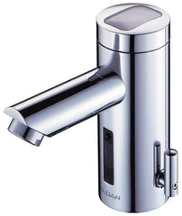 Sloan Valve Co. - Chrome Single Hole Electronic & Sensor Faucet with External Mixer - Powered by Battery, Standard Spout, 4" Mounting Centers - Top Tool & Supply