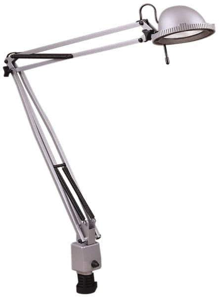 Electrix - 38 Inch, Desk Mounted, Halogen, Silver, Desk Light - 50 Watt, Nonmagnifying - Top Tool & Supply