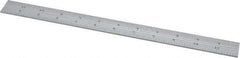 Starrett - 12 Inch Long Blade, 4R Graduation Combination Square Blade - Satin Chrome Finish, Steel, 1/64, 1/32 1/16 and 1/8 Inch Graduation - Top Tool & Supply