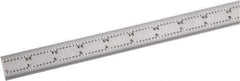 Starrett - 36 Inch Long Blade, 4R Graduation Combination Square Blade - Satin Chrome Finish, Steel, 1/64, 1/32 1/16 and 1/8 Inch Graduation - Top Tool & Supply