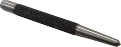 Starrett - 1/4" Center Punch - 5" OAL, Steel - Top Tool & Supply