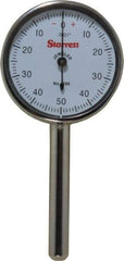 Starrett - 0.2" Range, 0-50-0 Dial Reading, 0.001" Graduation Dial Drop Indicator - 1-7/16" Dial - Top Tool & Supply