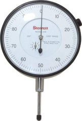 Starrett - 1" Range, 0-100 Dial Reading, 0.001" Graduation Dial Drop Indicator - 3-5/8" Dial, 0.1" Range per Revolution - Top Tool & Supply