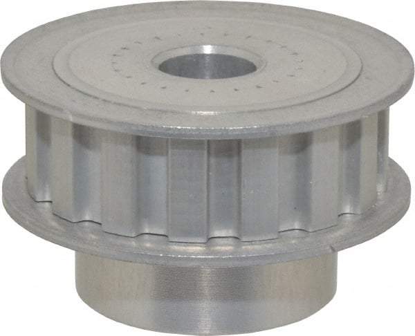 Power Drive - 16 Tooth, 1/2" Inside x 1.88" Outside Diam, Hub & Flange Timing Belt Pulley - 1/2" Belt Width, 1.91" Pitch Diam, 0.719" Face Width, Aluminum - Top Tool & Supply