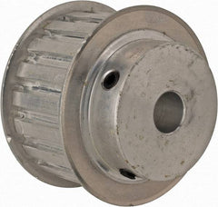 Power Drive - 19 Tooth, 1/2" Inside x 2.238" Outside Diam, Hub & Flange Timing Belt Pulley - 1" Belt Width, 2.268" Pitch Diam, 1-1/4" Face Width, Aluminum - Top Tool & Supply