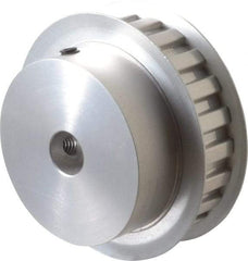 Power Drive - 22 Tooth, 1/2" Inside x 2.596" Outside Diam, Hub & Flange Timing Belt Pulley - 1/2" Belt Width, 2.626" Pitch Diam, 3/4" Face Width, Aluminum - Top Tool & Supply