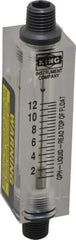 King - 1/4" FNPT Port Block Style, Inline Flowmeter - 100 Max psi, 12 GPH, Acrylic - Top Tool & Supply