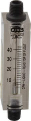 King - 1/4" FNPT Port Block Style, Inline Flowmeter - 100 Max psi, 44 GPH, Acrylic - Top Tool & Supply