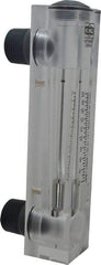 King - 1" M Port Block Style Panel Mount Flowmeter - 100 Max psi, 20 GPM, Acrylic - Top Tool & Supply