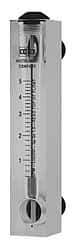 King - 1/2" M Port Block Style, Panel Mount Flowmeter - 125 Max psi, 20 SCFM, Acrylic - Top Tool & Supply