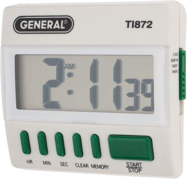 General - Big Digit Count Up and Down Timer - White - Top Tool & Supply