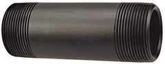 NIBCO - 2" Pipe, 2" Long Polypropylene Threaded Plastic Pipe Nipple - Schedule 80, Black - Top Tool & Supply