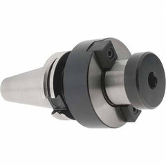 Iscar - CAT40 Taper Shank 1-1/2" Pilot Diam Shell Mill Holder - 2.406" Flange to Nose End Projection, Through-Spindle Coolant - Exact Industrial Supply