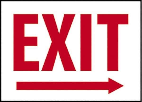 NMC - Exit, Plastic Exit Sign - 14" Wide x 10" High - Top Tool & Supply