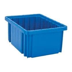 Quantum Storage - 50 Lb Load Capacity Blue Polypropylene Dividable Container - Stacking, 10.9" Long x 8.3" Wide x 5" High - Top Tool & Supply