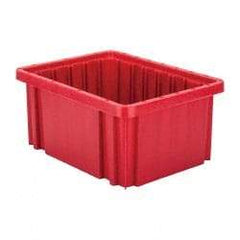 Quantum Storage - 50 Lb Load Capacity Red Polypropylene Dividable Container - Stacking, 10.9" Long x 8.3" Wide x 5" High - Top Tool & Supply