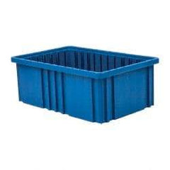 Quantum Storage - 75 Lb Load Capacity Blue Polypropylene Dividable Container - Stacking, 16-1/2" Long x 10.9" Wide x 6" High - Top Tool & Supply