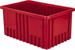 Quantum Storage - 75 Lb Load Capacity Red Polypropylene Dividable Container - Stacking, 16-1/2" Long x 10.9" Wide x 8" High - Top Tool & Supply