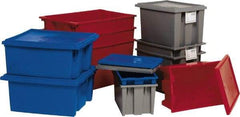 Quantum Storage - 75 Lb Load Capacity Red Polyethylene Tote Container - Stacking, Nesting, 19-1/2" Long x 15-1/2" Wide x 13" High - Top Tool & Supply